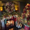 Rustic Farmhouse Christmas Wreath | 30” Lighted Holiday Decor with Plaid Ribbon, Berries, and Bells (Plug-In Lights) - Image 2