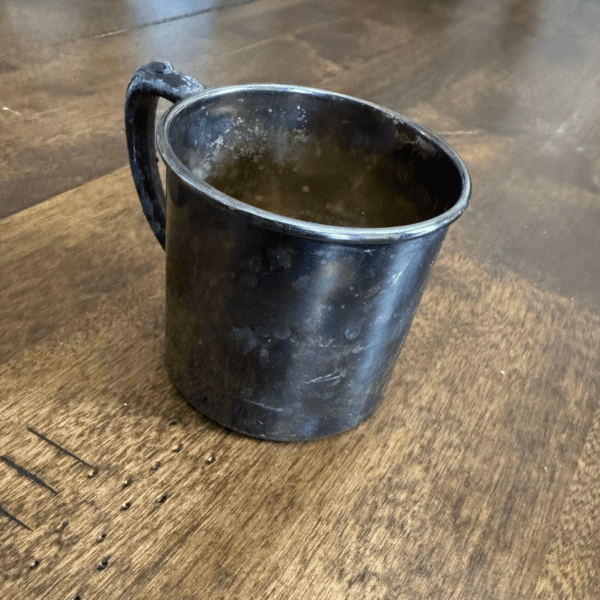 Vintage Oneida Community EPNS Silver Plated Cup | Antique Electro Plated Nickel Silver Mug with Patina, Rustic Farmhouse Decor - Image 4