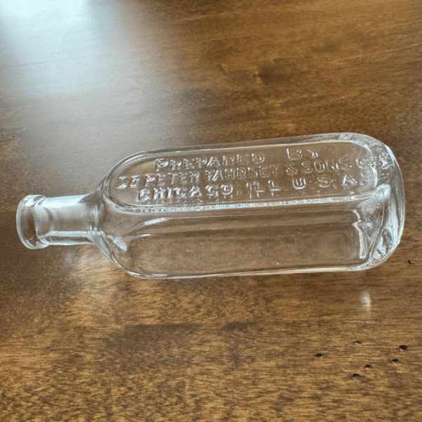 Vintage Clear Glass Medicine Bottle - Embossed Dr. Peter Fahrney & Sons Co. Chicago, Antique Apothecary Decor - Image 5