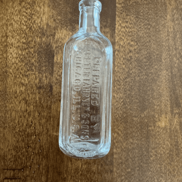 Vintage Clear Glass Medicine Bottle - Embossed Dr. Peter Fahrney & Sons Co. Chicago, Antique Apothecary Decor - Image 4