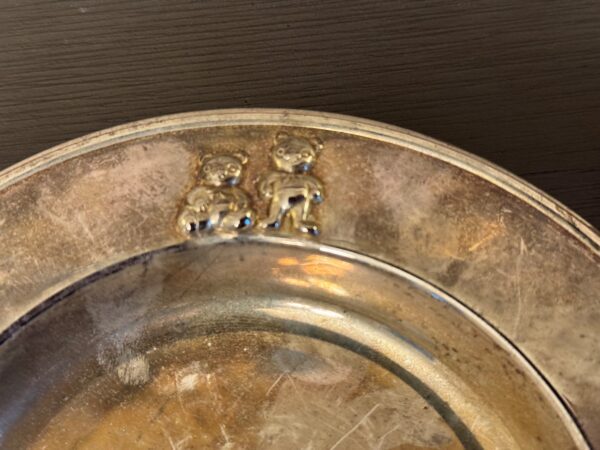 Vintage Godinger Silver-Plated Baby Cup & Plate Set – Teddy Bear Design – Christening Gift, Nursery Keepsake - Image 4