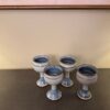 Handmade Stoneware Goblets – Rustic Blue Glaze (Set of 4) - Image 3