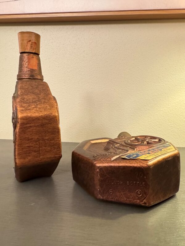 Set of 2 Vintage Cannon Decanters – Ph. Boileux Deluxe Brandy – 1960s Collectible Ceramic Bottles